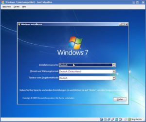 Abbildung 8: Um Windows in einer virtuellen Maschine zu installieren, folgen Sie einfach den Anweisungen des entsprechenden Assistenten.