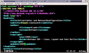 Abbildung 9: Eine mit Meta-Informationen versehene Docbook-Datei.