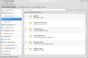 Das grafische Frontend zum Paketmanager PiSi der aktuellen Version 2009.1.