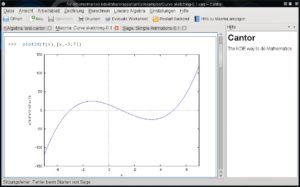 Abbildung 4: Für Mathe-Freaks hat die neue KDE Software Compilation das Programm Cantor mit an Bord.