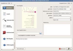 Abbildung 6: Calibre hilft beim Konvertieren von E-Books.