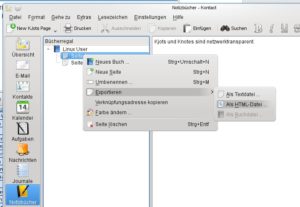 Abbildung 9: Das noch recht junge KJots-Modul speichert Notizen im Buchformat in Kapiteln; es beherrscht auch den HTML-Export.