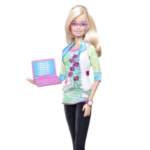 So sehen echte Geeks aus: die neue Computer-Engineer-Barbie von Mattel.