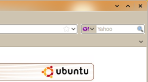 Im Suchfeld steht Yahoo, doch dahinter verbirgt sich Bing von Microsoft.