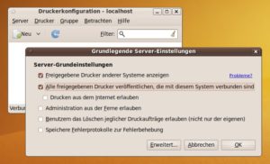 Abbildung 1: Mit Avahi geben sie ihre Drucker über Cups frei.