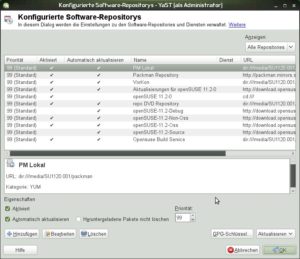 Abbildung 1: Auf Suse-typische Weise integrieren Sie die neuen Softwarequellen der VorKon-DVD über YaST.