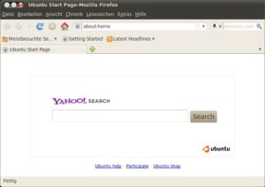 Abbildung 2: Firefox sucht nun standardmäßig über Yahoo! im Internet.