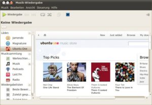 Abbildung 3: Rhythmbox integriert jetzt den Ubuntu One Music Store.