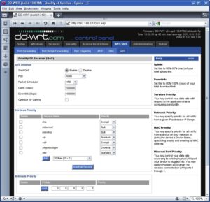 Abbildung 5: Mit dem integrierter Traffic Shaper stellen Sie ein, welche Dienste der Router bevorzugt behandelt und welche er ausbremst.