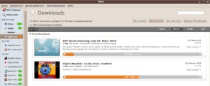 Abbildung 5: Die orange Zahl neben dem Abschnitt "Lädt herunter" verrät jederzeit, wie viele Übertragungen gerade laufen.