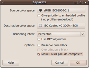Separate+ Dialogfenster