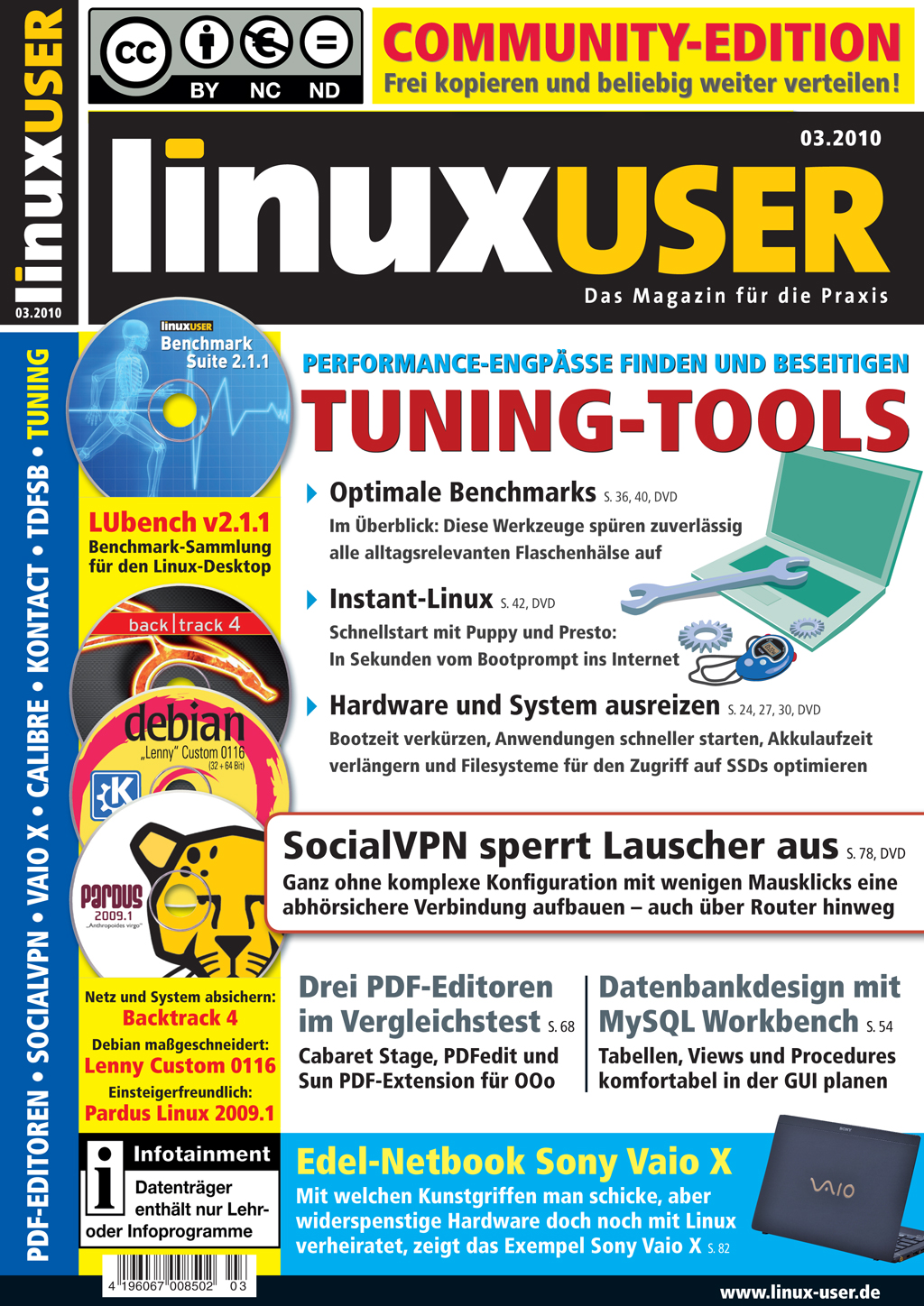 Heftcover LinuxUser Community Edition 03/2010