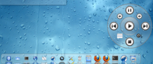 Alternativ lässt sich Daisy als klassisches Dock (unten) oder Meidienplayer-Applet (oben rechts) einsetzen.