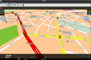 Die freie Routing-Software Navit verfügt auch über einen 3D-Ansichtsmodus.