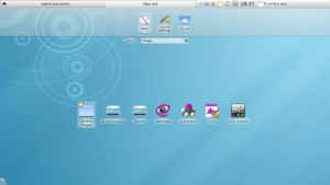 Schlichte Oberfläche, gut klickbare Symbole: Die Plasma-Netbook-Version von KDE 4.4.