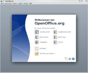 Abbildung 1: Über das Startfenster von OpenOffice können Sie schnell ein neues Dokument erstellen oder ein altes öffnen.