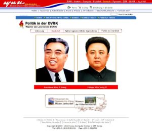 Abbildung 1: Die wenigen von außen zugänglichen Websites Nordkoreas werden im Ausland gehostet, meist in der VR China. Hier die offizielle staatliche Site "Naenara".