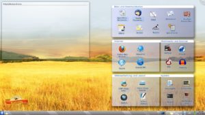 Abbildung 1: Das Basalt I kommt mit einem vorkonfiguriertem KDE-4.3-Desktop.