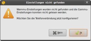 Abbildung 1: Wammu fordert Sie beim ersten Start des Programms auf, eine neue Telefonverbindung zu erstellen.