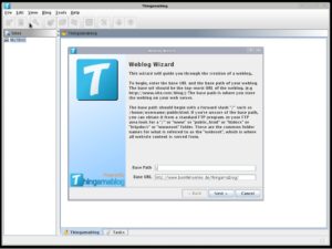 Abbildung 1: Mit einfachen Dialogen erleichtert die Software das Anlegen neuer Weblogs.