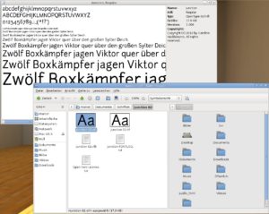 Abbildung 2: Per Doppelklick auf eine Schrift in Nautilus öffnet sich ein Dialog mit einer Vorschau und einem Button für die Installation.