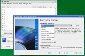 Abbildung 2: Das Verschlüsselungsprogramm Truecrypt bietet nicht nur eine einfach zu bedienende Benutzeroberfläche, sondern auch ein Höchstmaß an Sicherheit für Ihre sensiblen Daten.