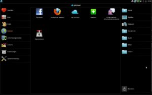 Abbildung 2: Der übersichtliche Desktop basiert auf Ubuntu Netbook Remix.