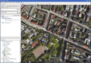 Abbildung 2: Google Earth blendet so genannte Overlays ein und zeigt damit eine große Auswahl zusätzlicher Informationen auf der Karte an.