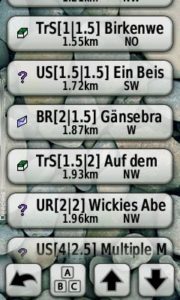 Abbildung 3: So sieht eine modifizierte GPX-Datei auf einem Garmin-Oregon-Receiver aus.