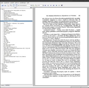 Abbildung 3: Aufgrund der einfachen Syntax fügen Sie dem Scan beim Verpacken im DjVu-Container noch ein Inhaltsverzeichnis mit Bookmarks hinzu. So navigieren Sie ganz einfach im Text.