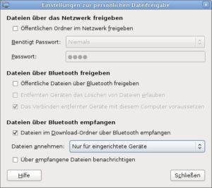 Abbildung 4: Das Downloads-Verzeichnis lässt sich auch als universelle Freigabe einrichten.