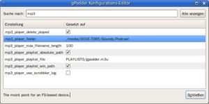 Abbildung 4: Der gPodder-Konfigurationseditor fasst alle Einstellungen des Podcatchers zusammen – auch solche, die derzeit noch nicht über den eigentlichen Einstellungsdialog zur Verfügung stehen.