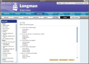 Abbildung 4: Nicht nur auf rein sprachliche Trockenübungen beschränkt: die Lektionen des Longman DCE.