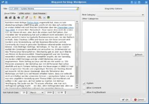 Abbildung 4: Das Editorfenster von Kblogger passt optisch zu KDE.