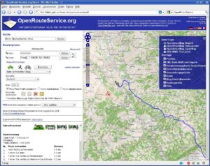 Abbildung 4: Der OpenRouteService verwendet als Basis für seine Routenberechnung das Kartenmaterial von OpenStreetMap.