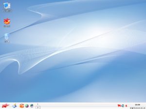 Abbildung 5: Nach dem Start präsentiert Red Star 0S 2.0 einen aufgeräumten Bildschirm mit KDE 3.5.1 als Oberfläche.