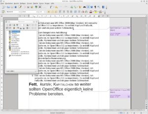 Abbildung 7: Speichert der Windows- oder Mac-Benutzer die Datei im traditionellen DOC-Format, dann gelingt der Import in den meisten Fällen problemlos.