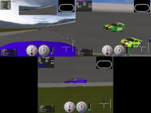 Abbildung 7: Hier fahren drei menschliche Spieler gleichzeitig im Splitscreen-Modus um die Wette.