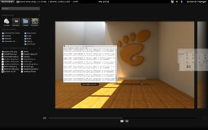 Abbildung 8: Anwendungen lassen sich per Drag & Drop auf einen neuen virtuellen Desktop schieben.