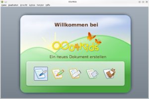 Abbildung 9: Außer einem schönen Startbildschirm und einem leicht vereinfachten Benutzerinterface hat das Projekt OOo4Kids zurzeit kaum Vorteile gegenüber der klassischen Office-Suite.