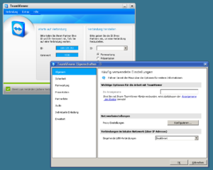 Das Teamviewer-Fenster beim Start