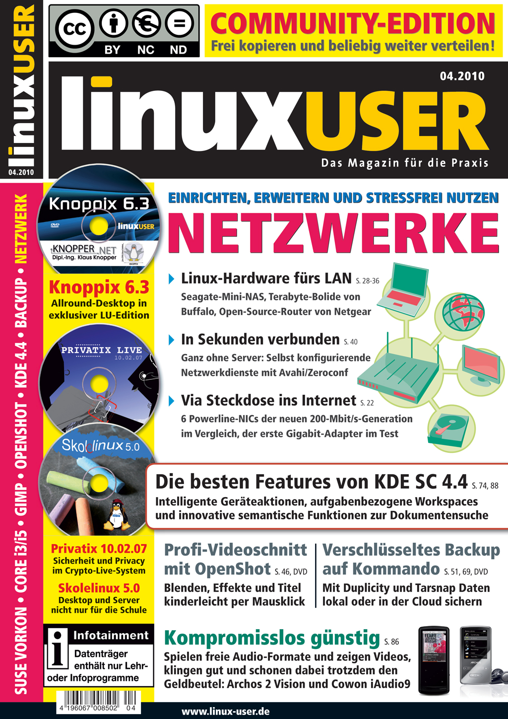 Heftcover LinuxUser Community Edition 04/2010