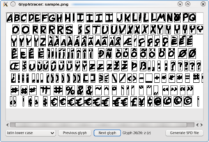 Glyphtracer hilft dabei, Abbildungen von Buchstaben in Schriftart-Dateien zu verwandeln.