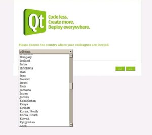 Einige Fragen sind nicht besonders durchdacht: Erst fragt der Survey nach einem verteilten Team, dann will er den Teilnehmer auf nur ein einziges Land festnageln, in dem die Kollegen sitzen.