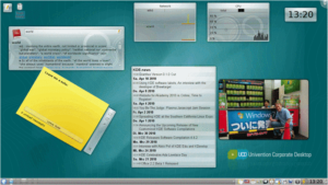 Der neue KDE-4-Desktop des Univention Corporate Desktops.