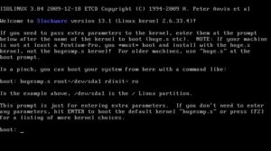 Abbildung 1: Die neueste Slackware-Version setzt standardmäßig den Kernel <code srcset=
