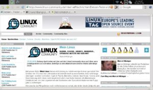 Abbildung 1: Crunchbang mit dem Standardbrowser Firefox.