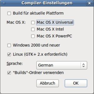 Abbildung 12: Real Studio übersetzt Programme für alle drei Plattformen in einem Rutsch.