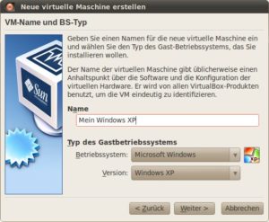 Abbildung 2: Der Assistent erstellt in wenigen Mausklicks einen neuen Computer, den Sie in diesem Fall auf den Betrieb von Windows XP zuschneiden.