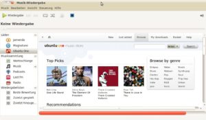Abbildung 3: Mit dem in Rhythmbox und Banshee integrierten Music Store auf Ubuntu-One-Basis will Canonical, Ubuntus Hauptsponsor, Geld verdienen.